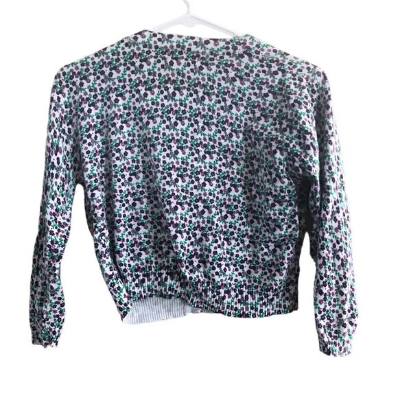 Wet Seal Large Purple White Floral Sweater - Picture 3 of 9